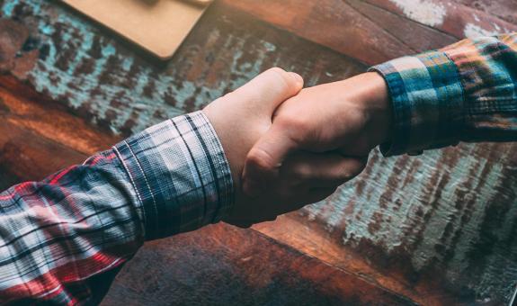 Shaking hands