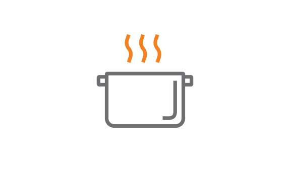 Image of steaming pot on top of stove