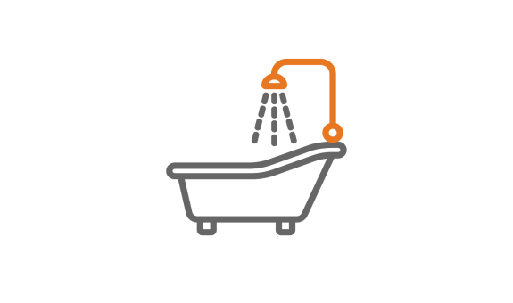 Image of bathtub and showerhead