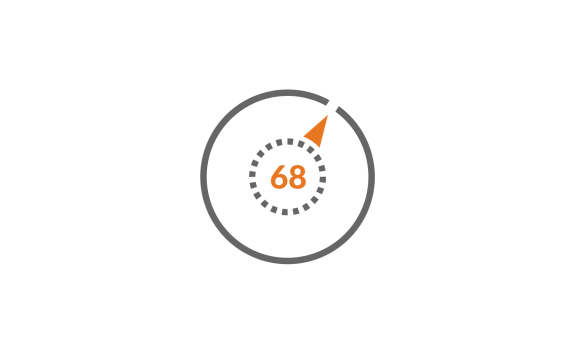 Image of programmable thermostat set up 68 degrees