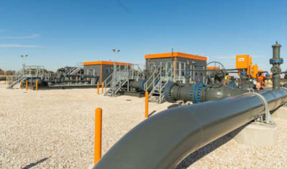 Image of natural gas pipeline substation