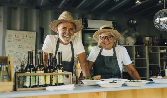 Image of couple running their business