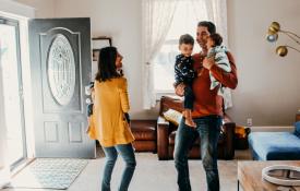Image of: Family dancing in living room