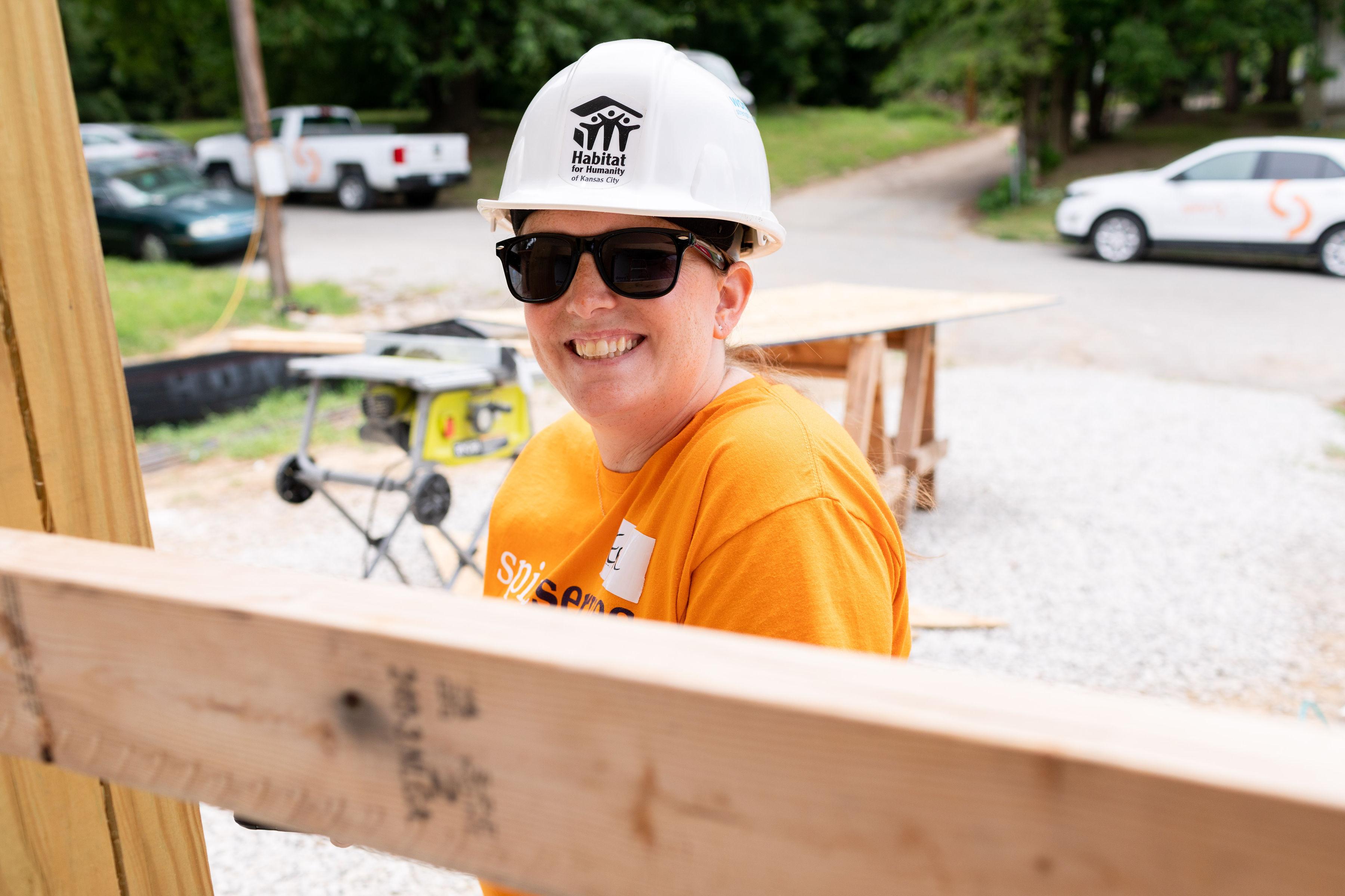 Image of: Spire volunteer smiling