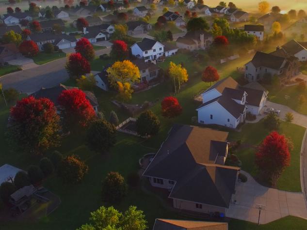 Image of subdivision from above 