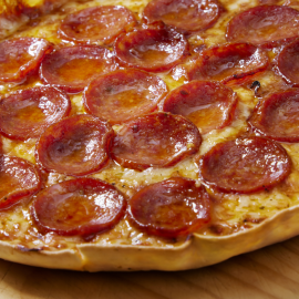 Image of tortilla pepperoni pizza